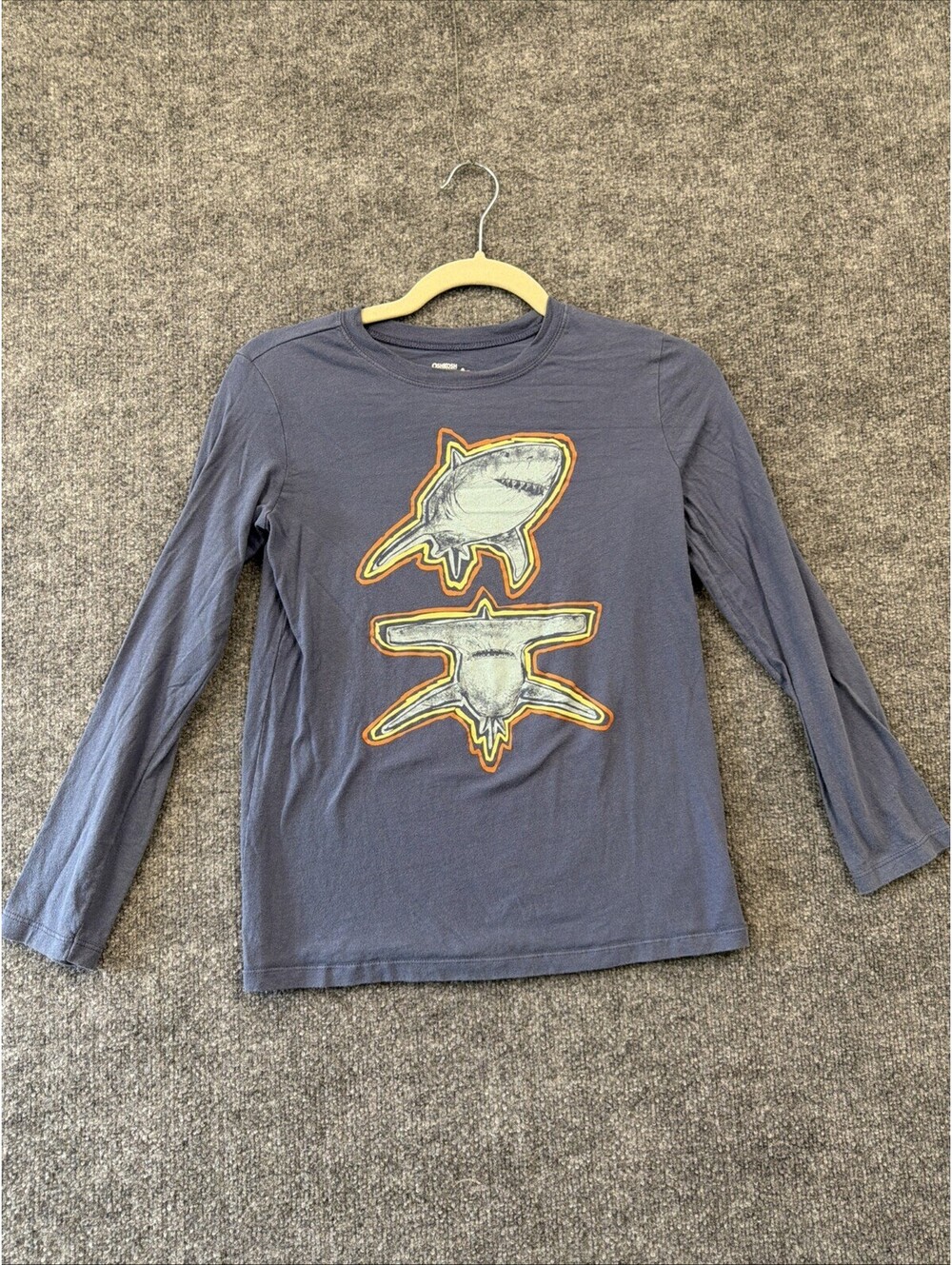 Oshkosh Originals 12 Sharks Cotton Boys T-Shirt Long Sleeve
